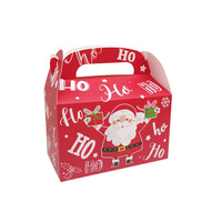 Santa Gift Cookie Sweet Chocolate Packaging Box Boîtes à poignée en papier pour la fête de Noël Joyeux Noël Nouvel An