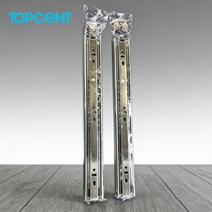 Glissière de tiroir télescopique à extension complète en acier laminé à froid Topcent, fermeture douce pour <span class=keywords><strong>cuisine</strong></span> - Product Image 1