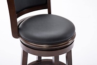 Brauner Barstuhl in Premium-Qualität, 2er-Set, 29 Zoll, aus Holz, drehbar, höhenverstellbar mit PVC-gepolsterter Sitzfläche, Bar- und Loungemöbel
