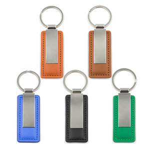 Wholesale Promotional Business Personalized Design Gifts Engraved Car Brand Logo Keyring Metal Pu <b>Custom</b> Leather <b>Keychain</b> - Product Image 5