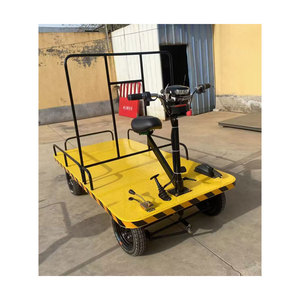 Hot Selling Electric Cargo <b>Trolley</b> Cart Electric Cargo Flatbed Push Cart Transport Vehicle for Construction Site - Product Image 3