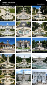 YOUFINE <span class=keywords><strong>Fontaine</strong></span> d'eau classique grande taille en marbre naturel sculpté à la main, style <span class=keywords><strong>Trevi</strong></span>, pour parc, manoir et aménagement paysager - Product Image 2