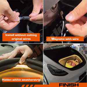 Shadow <b>Auto</b> Front Trunk Car Interior Lighting Bar with Cyberpunk Design Easy Plug Installation for Model 3/Y (2021-2023) - Product Image 6