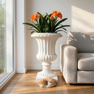 Pots et jardinières extra-larges <span class=keywords><strong>en</strong></span> résine de fibre de verre pour décoration extérieure et intérieure, jardin, maison, plantes, fleurs LWY2003-<span class=keywords><strong>XXL</strong></span> - Product Image 4