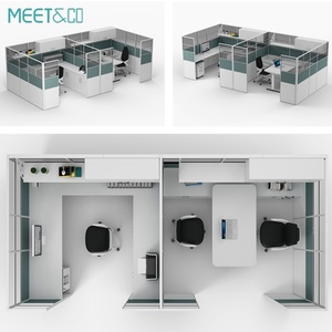 Escritorio de Oficina Modular de Madera Convertible Moderno, Estación de Trabajo Compartida de 2-8 Personas, Muebles Metálicos Extensibles, Espacio Abierto para el Trabajo - Product Image 6