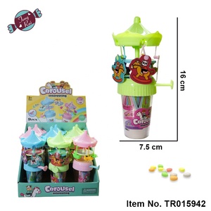Teng Rui Nouveau Jouet en Plastique en Forme de Carrousel à Pression avec Bonbons Gélifiés et Chewing-gum pour Enfants - Jouets Promotionnels à Thème Dessin Animé - Product Image 2