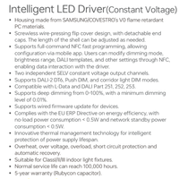 Driver DALI-2 Push DIM dimmable 100W 220V AC-DC CV monochrome pour bande LED et projecteur intérieur/extérieur