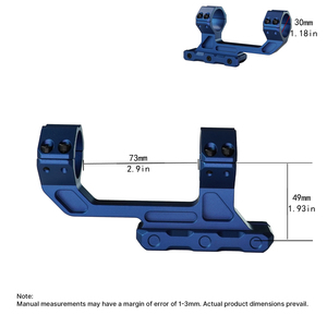 Montura de Visor Cantilever BANGBANG, Montura de Visor para Tubo de 30 mm con Altura Central de 1.93 Pulgadas para Actividades al Aire Libre (Azul) - Product Image 4
