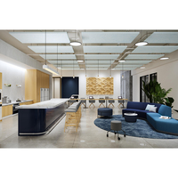 Banc ottoman moderne rembourré en cuir PU et tissu, avec structure métallique, canapé modulaire pour hall d'hôtel, centre commercial, bureau, salle d'attente