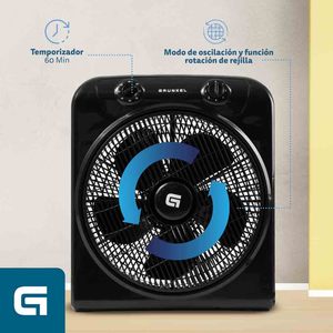 Ventilador de caja Grunkel, 50 W, negro, 3 velocidades, ventilador de suelo - Product Image 3