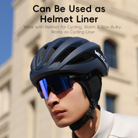 Gorro de Ciclismo de Invierno WEST BIKING a Prueba de Viento de Forro Polar con Orificios para Gafas para Correr y Montar, Gorro Interior de Casco Cálido Deportivo