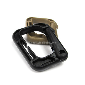 Porte-clés carré en plastique 4 couleurs avec mousqueton de fixation pour outils d'extérieur et alpinisme - Product Image 3