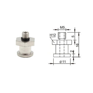 Conector de Ventosa de Cabeza Grande M5 de 11 mm, Adaptador de Acero Inoxidable para Brazo Robótico, Componentes Neumáticos - Product Image 1