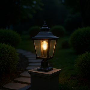 Lot de 2 phares de jardin en verre pour l'extérieur avec support pour plusieurs types d'ampoules - Product Image 2