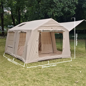 Carpa Inflable de Lujo Portátil de 12 m² para Acampar, para 6-8 Personas, Resistente, Impermeable, para las Cuatro Estaciones, con Bomba de Aire, de Tela Oxford - Product Image 4