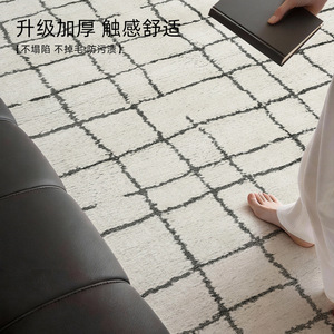 Alfombra Moderna Minimalista Rectangular con Patrón Geométrico, Lavable, para Sala de Estar, Dormitorio, Sofá, Mesa de Centro, Decoración del Hogar - Product Image 4