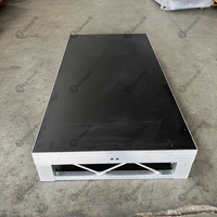 Table de DJ roulante 600x1200mm, hauteur 0,9m, plateforme de scène portable 3/4 avec roulettes