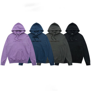 Felpa Oversize con Cappuccio e Ricamo Personalizzato da <span class=keywords><strong>Uomo</strong></span> <span class=keywords><strong>Taglie</strong></span> Forti Pullover Pesante in Spugna Stile Vintage con Zip - Product Image 2