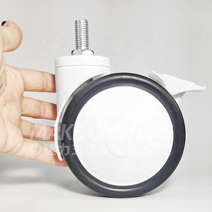 Medium Duty Caster Medical Casters Mute Hospital Bed Swivel Caster <strong>Wheels</strong> Treated Stem 2.5" <strong>3</strong>" 4" 5 Inch TPU with ABS Core - Product Image 4