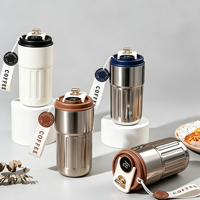 Nouveau Style de mode 316 tasse à café en acier inoxydable isolé voyage gobelet à eau tasse à café avec couvercle d'affichage de la température