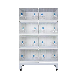 Karton paketi 4 katmanlı istiflenebilir katlanabilir beyaz tel kanarya üreme kafesleri tiryakisi kutusu ile el yapımı kuş kafesi - Product Image 1