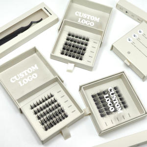 رموش فردية تصنعها بنفسك رموش عنقودية رموش صناعية مجزأة رموش صناعية رموش اصطناعية وصلات رابطة وختم - Product Image 2