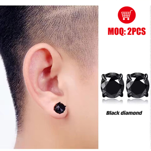<span class=keywords><strong>Orecchini</strong></span> Magnetici Minimalisti Senza Piercing in Acciaio Inox CE Personalizzati per Uomo - Product Image 1