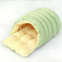 Lit pour chat en velours luxueux doux et moelleux, doublure en fourrure, lit-couette chaud et confortable pour l'hiver, nid confortable pour chats d'intérieur et chatons