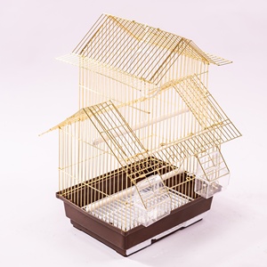 Cage à oiseaux <span class=keywords><strong>d</strong></span>'extérieur Ybgai, cage à perroquets, cage à oiseaux, cages pour animaux de compagnie, petite cage en fil métallique à double étage, cage à oiseaux de type villa - Product Image 2