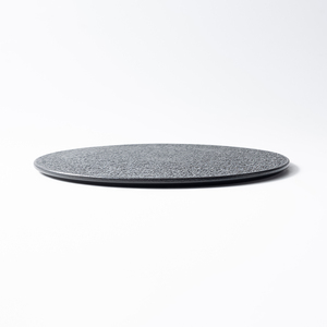 Assiettes de service rondes noir mat vaisselle de table en porcelaine design moderne vaisselle de cuisine fine restaurant hôtel vaisselle logo personnalisé plats - Product Image 4