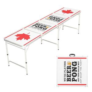 Beerpong-<span class=keywords><strong>mesa</strong></span> plegable <span class=keywords><strong>de</strong></span> aluminio con patrón personalizado, ajustable, para picnic, camping, cerveza, juego <span class=keywords><strong>de</strong></span> fiesta, 8 pies - Product Image 5