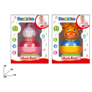 Mondo Bimbi Dondolino Jouet à bascule 18x14x10 cm pour bébés de 12 mois et plus, animal musical à chevaucher - Product Image 1