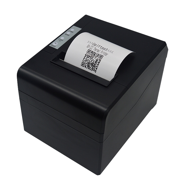 High-Speed Inkless 80mm Thermal Receipt Printer with Auto Cutter USB Interface 203dpi 1-Year Warranty POS Use in Stock