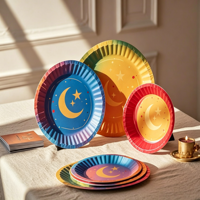 Articles de fête d'Halloween - Ensemble de 12 assiettes, gobelets et serviettes en papier imprimés effrayants pour décoration thématique