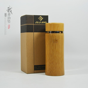 Jujiang Bamboo Shell Insulated Cup 304 Stainless Steel Travel Water <b>Bottle</b> With Tea Strainer 500Ml - Product Image 3