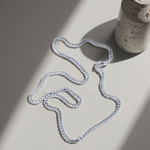 Catena in Argento Sterling 925, Larghezza 2.5mm 3mm 5mm, <span class=keywords><strong>Collana</strong></span> Franco <span class=keywords><strong>Spessa</strong></span> Placcata in <span class=keywords><strong>Oro</strong></span> Rosa e Rodio per Matrimoni, Fidanzamenti e Regali - Product Image 6