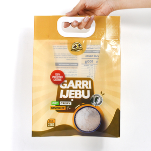 Custom Printed 2kg 5kg 10kg Recyclable Plastic Side Gusset Plastic Flour <strong>Rice</strong> Grains Cereals <strong>Packaging</strong> Mylar Bags With Handle - Product Image 1