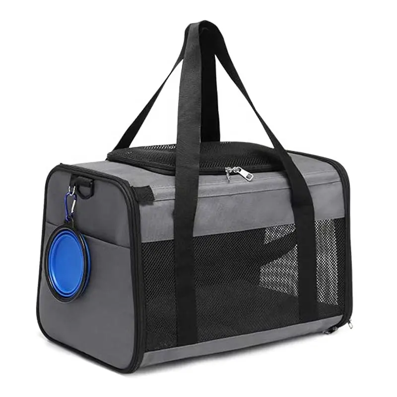 Portátil Pet Cat Dog Transportadora Saco De Transporte Malha Dobrável Respirável Animais De Estimação Dog Handbag Transport Box Acessórios