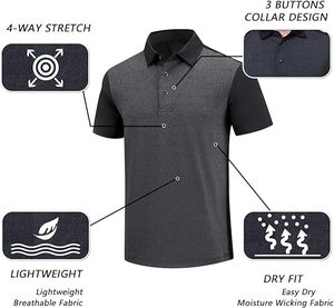 Polo da Golf per sport di squadra da lavoro con Logo personalizzato di alta qualità per uomo Polo semplice Casual ad asciugatura rapida - Product Image 2
