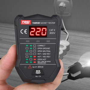 TASI TA893D 175V~250V Digitaler Spannungsprüfer RCD GFCI UK-Stecker Britischer Wandsteckdosentester mit (<span class=keywords><strong>2</strong></span>,0%+<span class=keywords><strong>2</strong></span>) Genauigkeit - Product Image 4