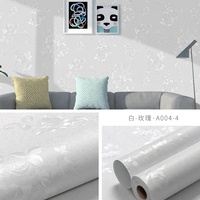 Papier peint d'intérieur de maison royale de luxe Papier peint floral 3d Design mural Gris argenté Peel off Install