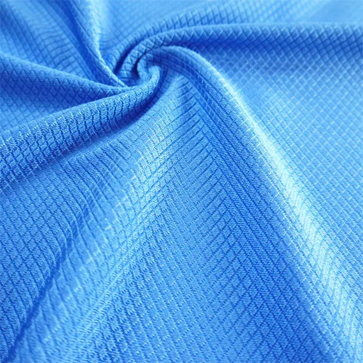 180GSM diamond 4 way stretch sports textured fabric for cycling jersey