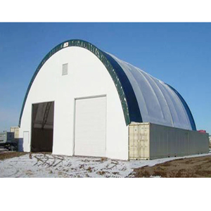 Abri de conteneur en PVC à double treillis avec structure en acier galvanisé robuste et bâtiment de stockage en tissu - Product Image 5