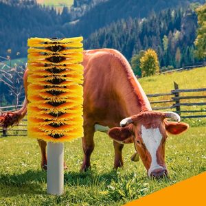 Brosse à gratter pour bétail, grande brosse à gratter pour vaches, brosse à gratter auto-nettoyante avec <span class=keywords><strong>kit</strong></span> d'installation au sol pour bovins et chevaux - Product Image 1