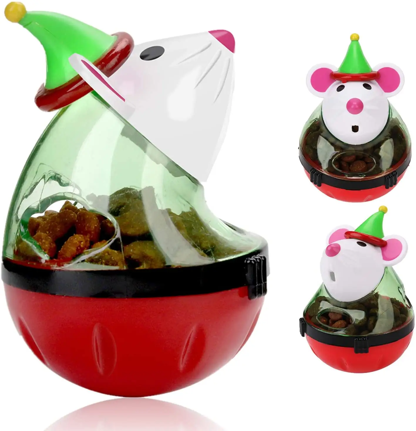 Cat Christmas Mouse Feeder Interactive Cat Toys Cat Puzzle Toy