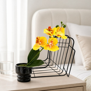 Orquídeas Phalaenopsis Artificiales con Maceta de 30 Pulgadas en Azul, Rosa, Amarillo y Blanco para Decoración del Hogar - Product Image 3