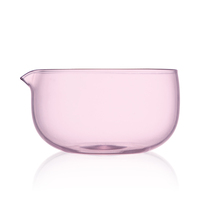Ensemble de tasses à Matcha en verre rose Bol avec bec verseur Ensemble de tasses à Matcha, fouet et bol avec bec verseur Ensemble de tasses en verre
