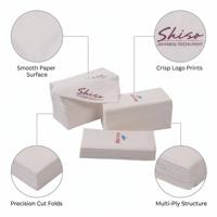 Serviettes de table jetables blanches en papier Airlaid à 8 plis, style sac, imprimées sur mesure, en promotion