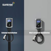 Chargeur de voiture domestique et commercial de type 2 11/22 kW, borne de recharge rapide pour voiture électrique avec système de paiement