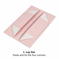 Boîte cadeau rigide pliable de style livre |   Emballage magnétique pliable avec gaufrage et laminage mat pour crème pour le visage, cosmétiques, bijoux